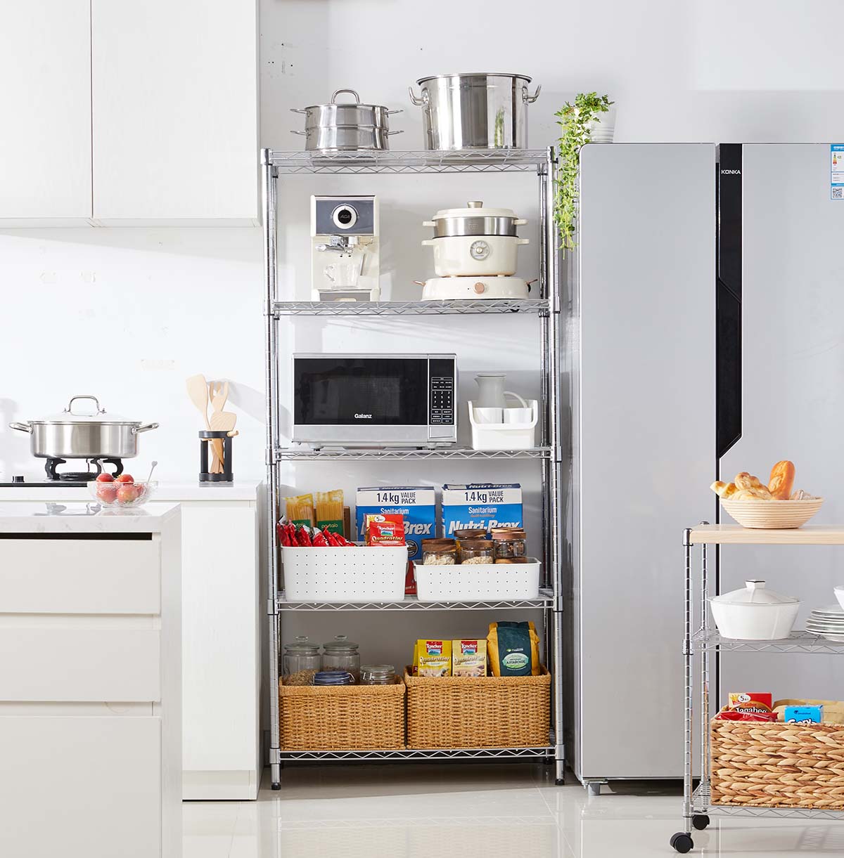 5 shelf wire storage rack supplier