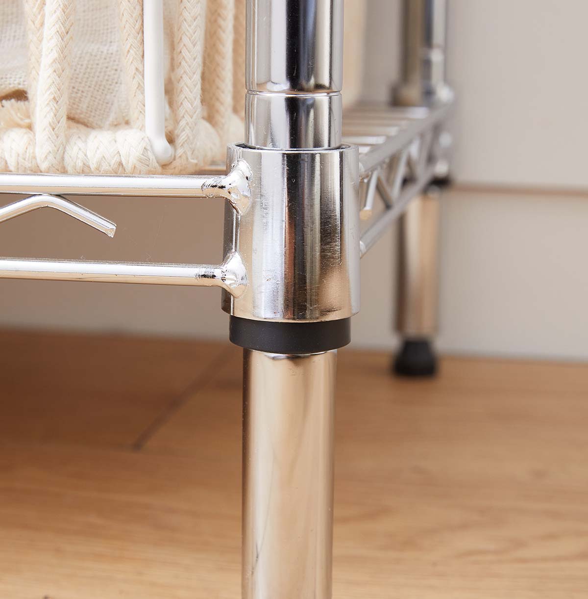 5-Tier Wire Display Shelf / Chrome Wire Shelving Unit / Wire Storage Rack