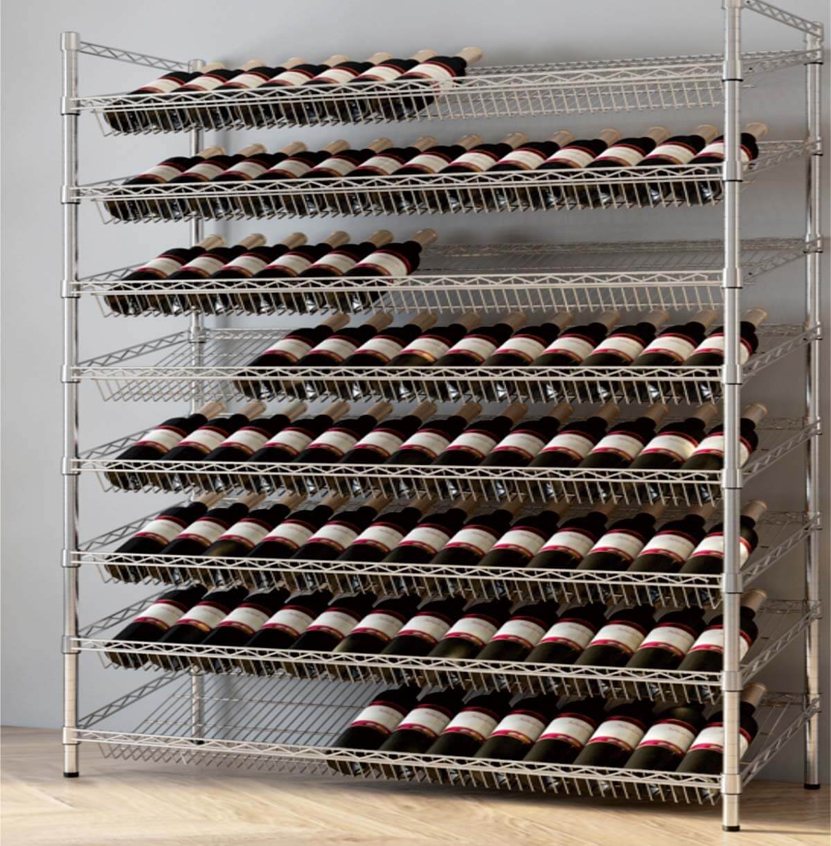 Metal Wire Rack Freestanding Floor Bar Storage & Display Shelf