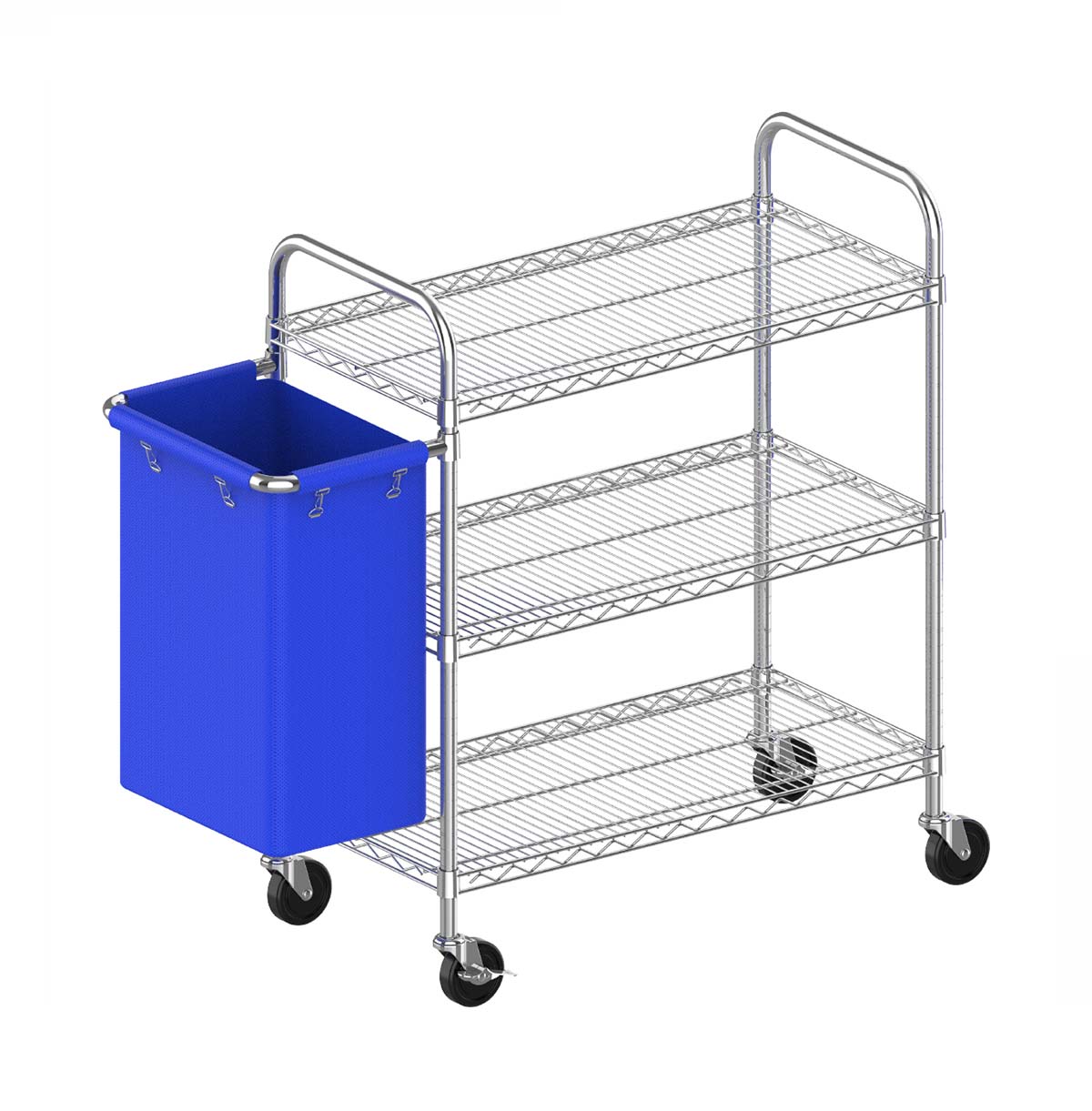 Metal Utility Rolling Cart With Canvas Bag