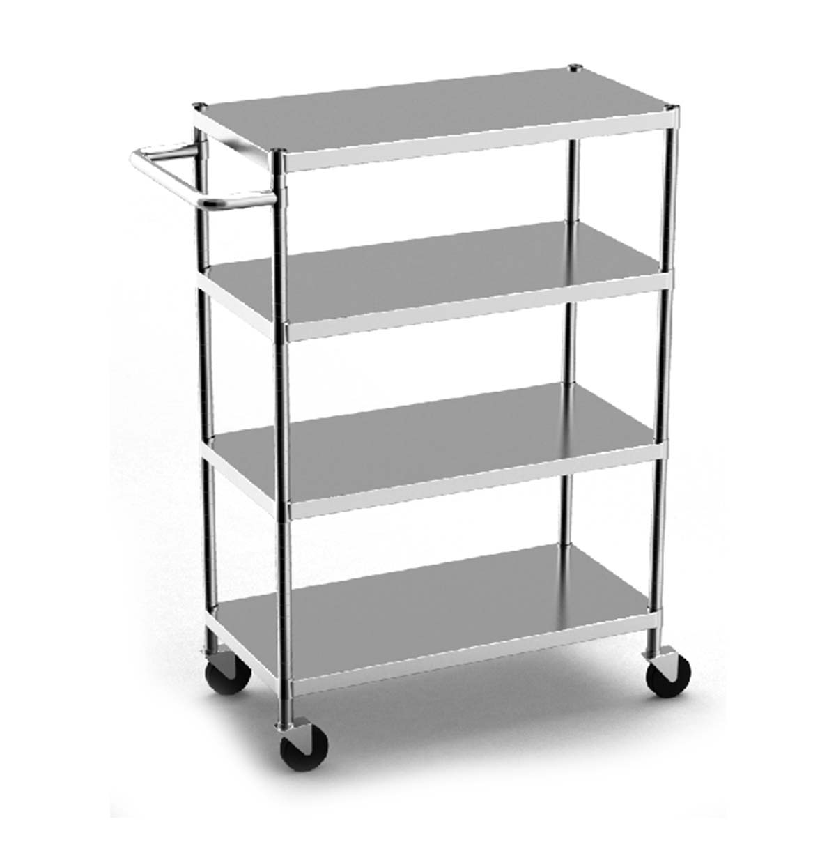 Commercial Rolling Cart / Heavy Duty Utility Cart with Wheels / Stainless Steel Wire Shelf Rack