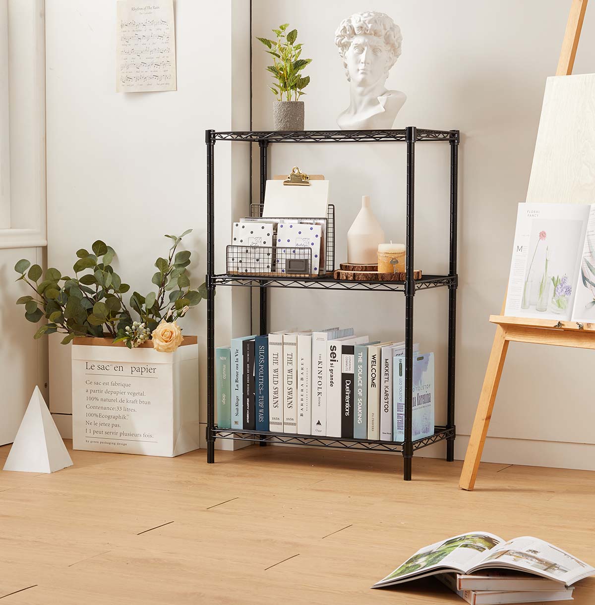 3 tier wire shelving unit price