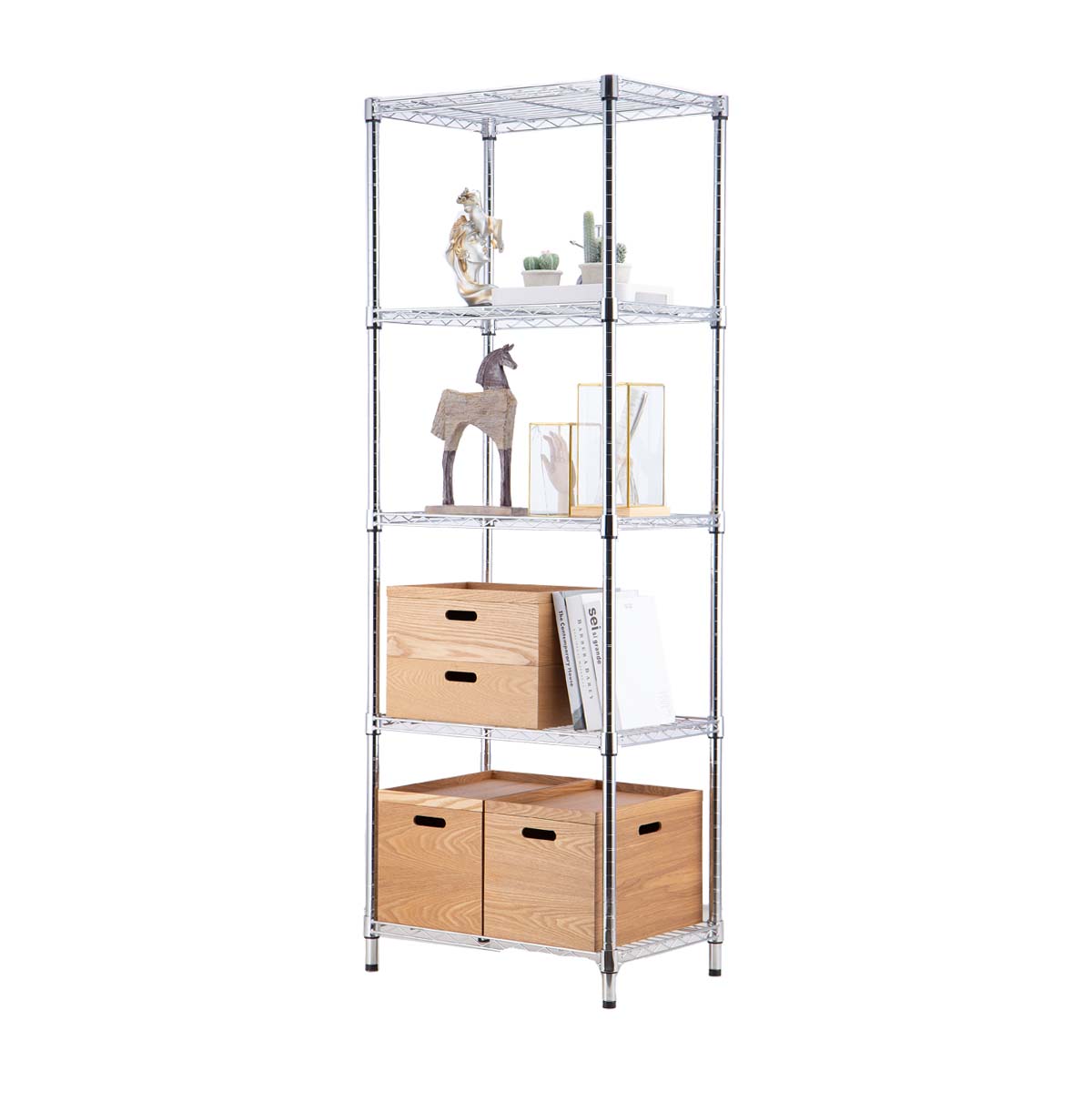 5-shelf wire storage rack manufacturer