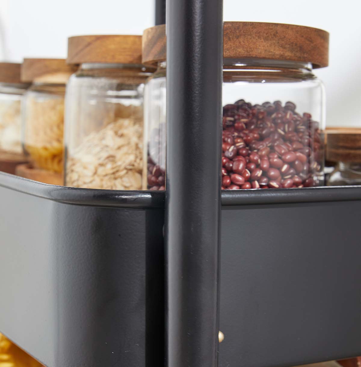 3-tier metal utility rolling cart Production