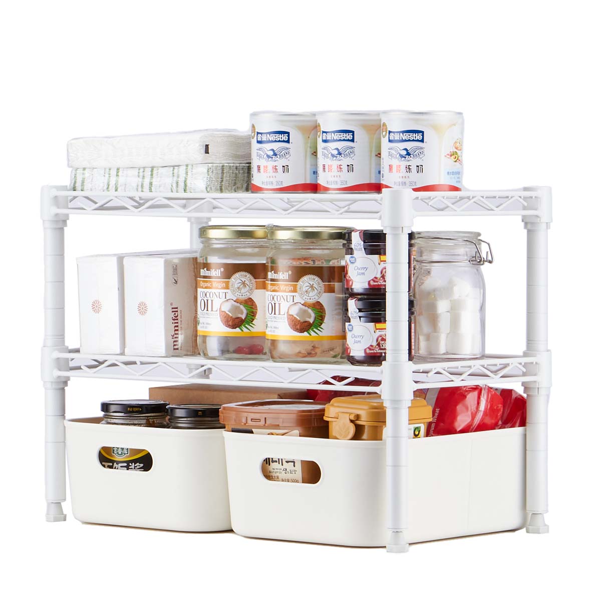 2-Tier Cabinkitchen storage shelving unit manufactureet Shelf / Kitchen Counter Rack Organizer / Cou