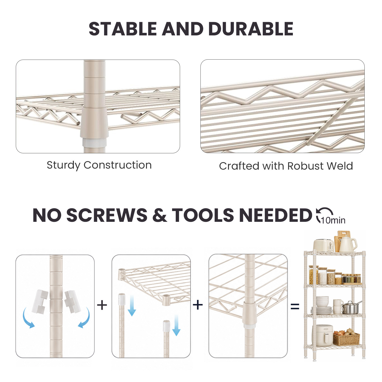 High Quality Metal 4 Layer Cosmetic Wire Display Racks